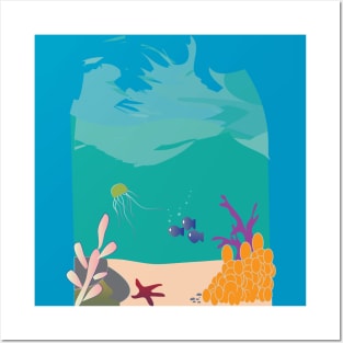 Ocean life Posters and Art
